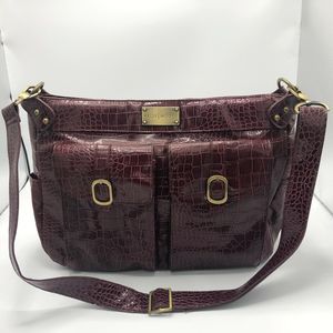 Kelly Moore Cranberry Croc Design Utility Handbag